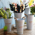 Vintage tin bucket iron flower bucket flower vase